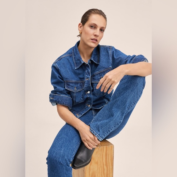 MANGO Oversize denim jacket - Picture 3 of 12